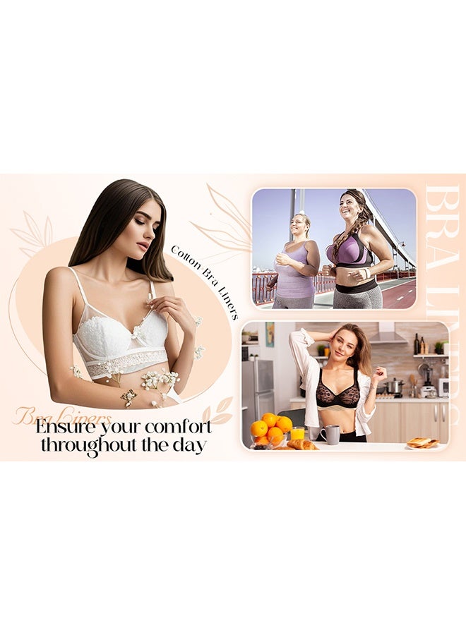 3 Pcs Reusable Cotton Bra Liners Under Bra Liners to Absorb Sweat Under Breasts Sweat Absorber Pads - Image 4