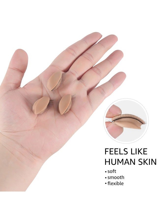 Miuffue Replacement Eyelids for Mannequin Head, 2 Pairs Eyelash Extension Eyelids for Lash Practice, Silicone Rubber Realistic Eyelids for Eyelash Training - Image 2