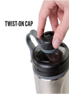 BlenderBottle BlenderBottle Radian Shaker Cup Insulated Stainless Steel Water Bottle with Wire Whisk, 26-Ounce, Matte Black  - Image 4