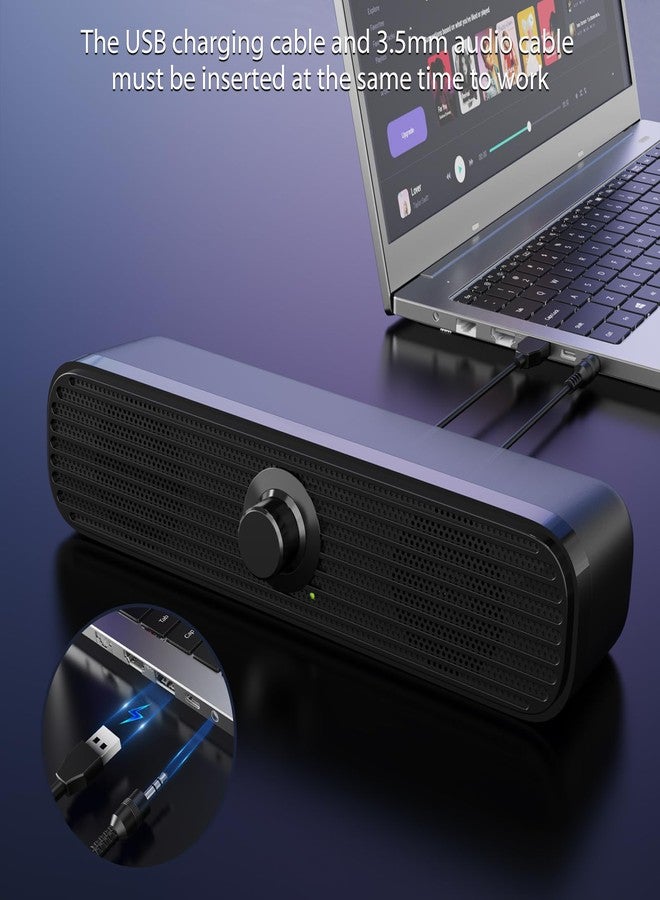 1مي مكبرات صوت 1Mii لأجهزة الكمبيوتر المكتبية والمحمولة واللوحية، مكبرات صوت تعمل بمنفذ USB، مكبر صوت صغير سلكي مع تحكم في مستوى الصوت للهواتف المحمولة والأجهزة اللوحية ومشغلات MP3، صوت ستيريو مع قابس صوت 3.5 ملم لأجهزة الكمبيوتر التي تعمل بنظامي التشغيل Windows وMac وLinux. - Image 5