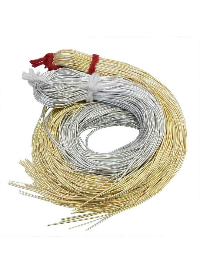 Embroiderymaterial Dabka Embroidery Material Combo For Aari & Zardosi Work 200Gram Silver & Gold 1MM. - Image 1