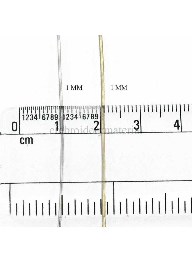 Embroiderymaterial Dabka Embroidery Material Combo For Aari & Zardosi Work 200Gram Silver & Gold 1MM. - Image 2