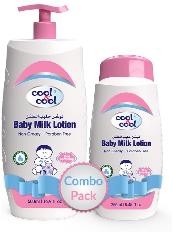Cool & Cool Baby Milk Lotion 500Ml + 250Ml Free - Image 1