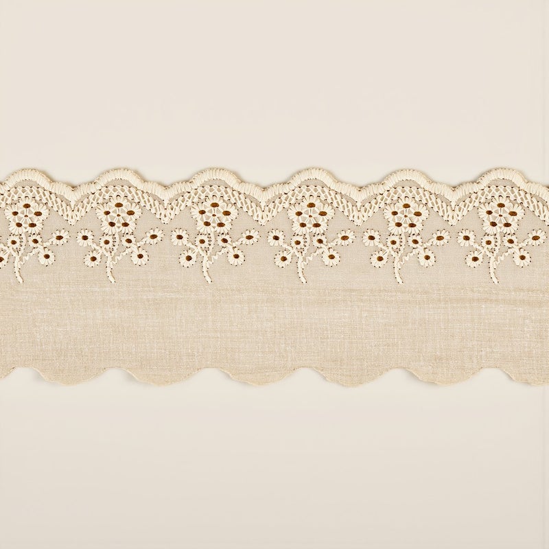 Cotton Embroidery Lace Trim 6cm Wide Soft Fabric Edge For Sewing Clothing Craft - Image 3
