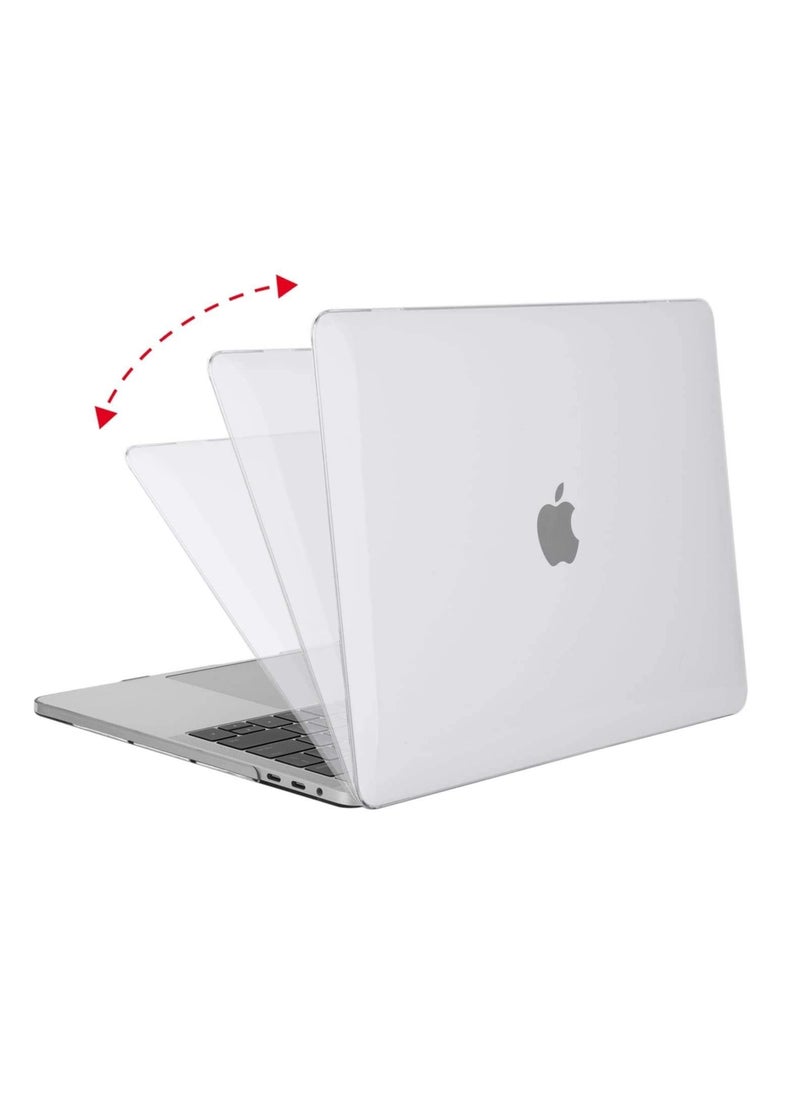 Generic - MacBook Pro 13 inch Case A2338 M1/M2 A2251 A2289 A2159 A1989 A1706 MacBook Pro Case 2022-2016 Release with Touch Bar Laptop Plastic Hard Shell Case 2 Keyboard Covers Screen Protector White - Image 1