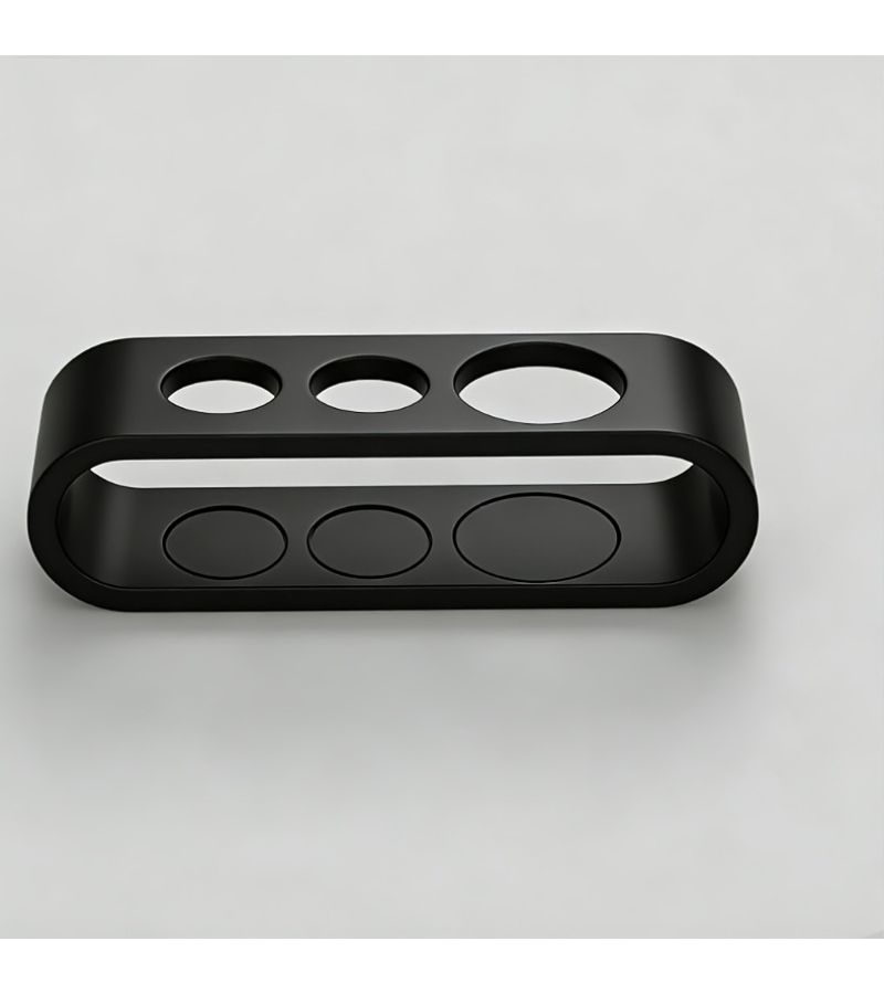 Punch Free Electric Toothbrush Storage Rack Black 3 Holes Bathroom Washstand Drain Holder - Image 4