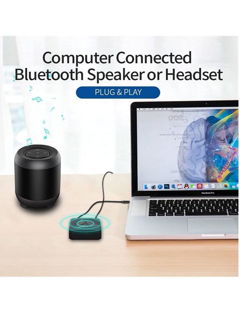 Bluetooth 5.0 Transmitter Receiver, 2-In-1 Bluetooth Transmitter NFC Bluetooth Receiver Wireless Audio Bluetooth Adapter with 3.5mm Jack and RCA for TV Home Stereo Car Pc Home Theater - Image 3