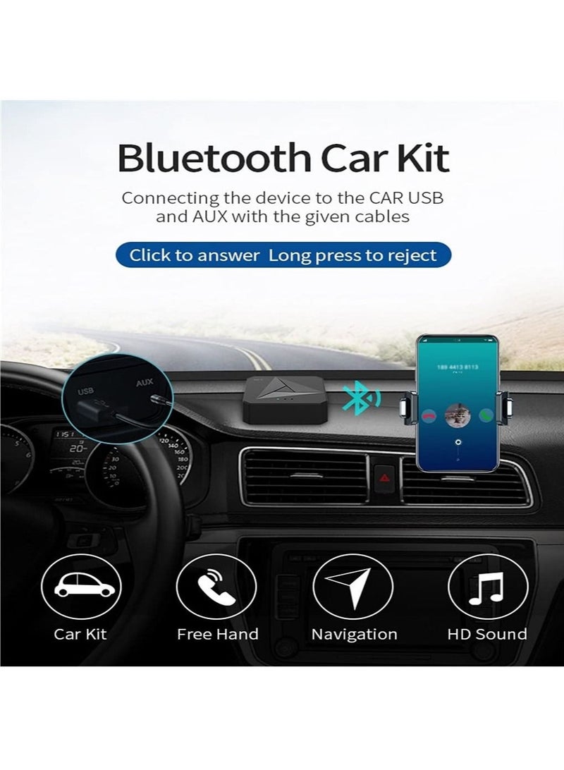 Bluetooth 5.0 Transmitter Receiver, 2-In-1 Bluetooth Transmitter NFC Bluetooth Receiver Wireless Audio Bluetooth Adapter with 3.5mm Jack and RCA for TV Home Stereo Car Pc Home Theater - Image 4