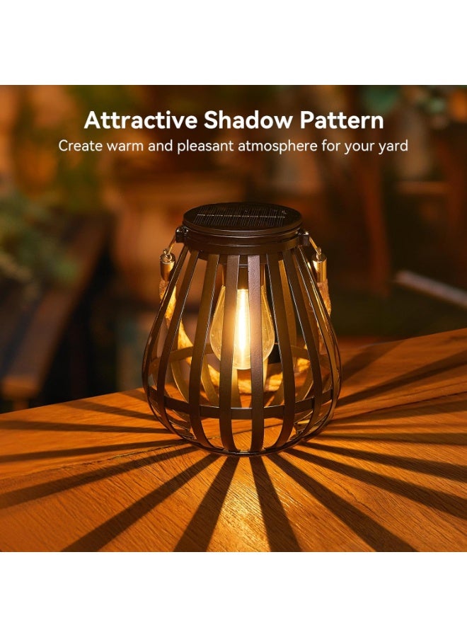 Zarmanuae Solar Lanterns Outdoor, 2 Pack Halloween Christmas Metal Hanging Lanterns Waterproof, Garden Decor Patio Solar Lights, for Ramadan, Eid al Fitr, and Various Festivals Decorationion - Image 5