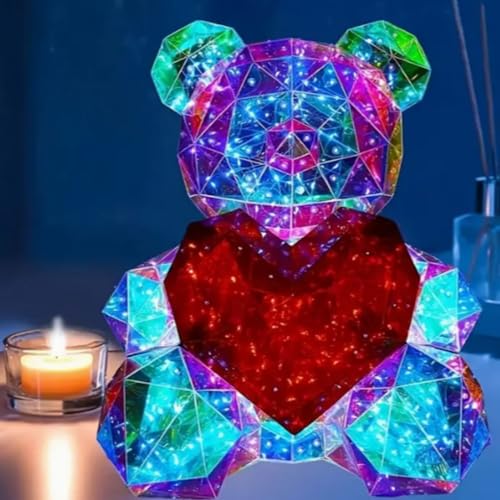 Desidiya® Teddy Bear Corded Electric Plastic Night Lamp - Cute Bear Night Lamp, LED Night Light for Bedroom, Kids Decor, Unique Gift Lamp - Image 5