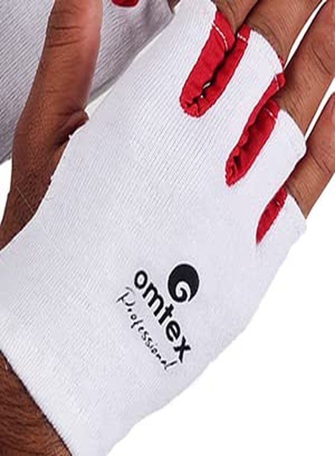 omtex Cricket Inner Gloves Cut Fingures ProfessionalWhite - Image 4