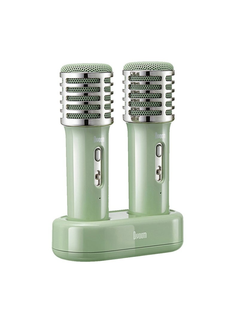 Divoom - Divoom Songbird HQ - 50W Bluetooth Speaker with Karaoke Dual Wireless Microphones - Green - Image 1