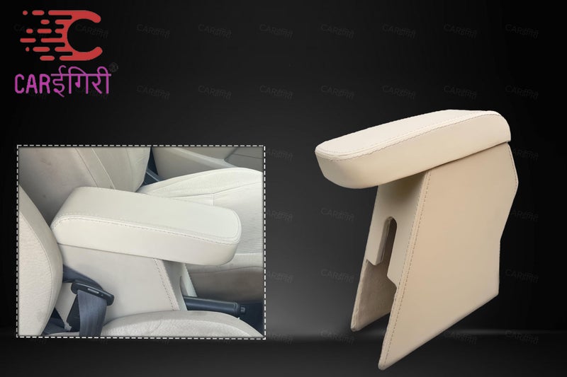 Carigiri Premium Car Centre Armrest for Honda Amaze with High Density Moulded Foam Technology And Storage Compartment (Nappa Leatherette,Beige Double Stitching)(Models-2018-2024) - Image 2