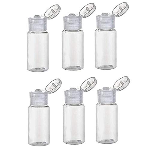 DNHCLL 12 PCS 15ml05oz Travel Size Empty Plastic Sample Bottle Container With Flip Cap Travel Vial Jar Pot For Emollient Water Sample Shower Gel Makeup Lotion Emulsion