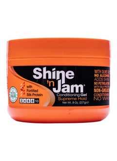 Shine 'n Jam AMPRO Shine-n-Jam Supreme Hold - Conditions Hair with Olive Oil and Silk Protein - Great for Smoothing Fringe, Ponytails, and Up-dos - Firms Tresses with Non-Greasy Shine - 8 oz  - Image 1