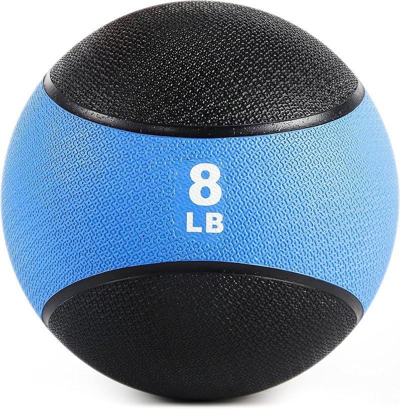 RitFit Weighted Medicine Ball - Non-Slip Rubber Shell & Dual Texture Grip - Workout Exercise Ball for Core Strength, Balance Training, Coordination Fitness - Multiple Weights & Colors - Image 1
