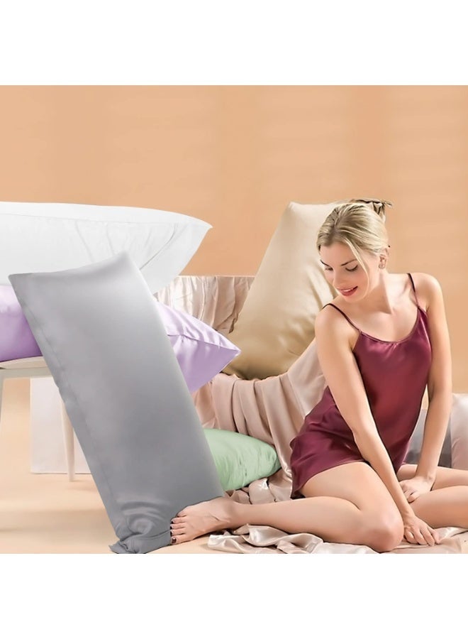 Cooling Queen Pillow Cases Set of 2 Breathable Cool Silky Soft Rayon Derived from Bamboo Fabric, Moisture Wicking for Hot Sleepers,Hair and Skin Friendly,Taupe,2 Pack,20x30IN - Image 2