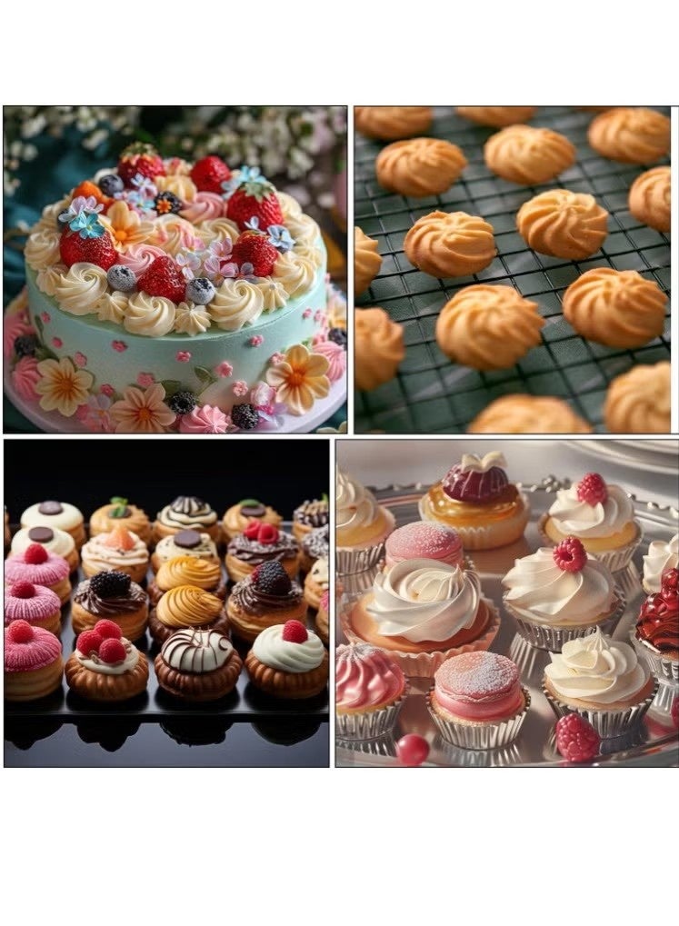 5PCS Large Piping Tips Set, Yakumuz Stainless Steel Cake Decorating Tips, Frosting Icing Tips for Cupcakes, Cake, Cookie and Decorating - Image 4