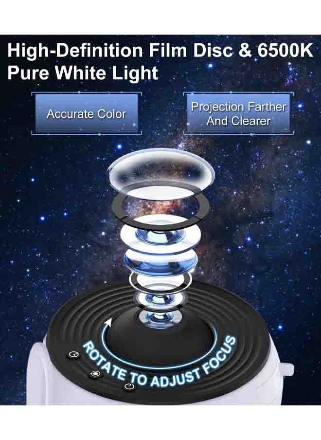 Generic - Star Galaxy Projector with Planetarium Projector Night Light 4K Replaceable 13 HD Galaxy Discs,360 °Rotation,Timing,Mute Design for Kids Bedroom - Image 1