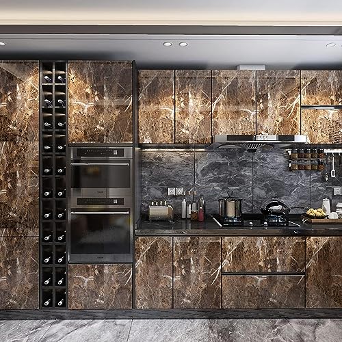 HOME13™ Marble Wallpaper Peel & Stick Contact Paper Self Adhesive Decorative Removable Waterproof Wallpaper for Kitchen Cabinet and Furniture Countertops (24 X 60 INCH, Light Brown Marble) - Image 3