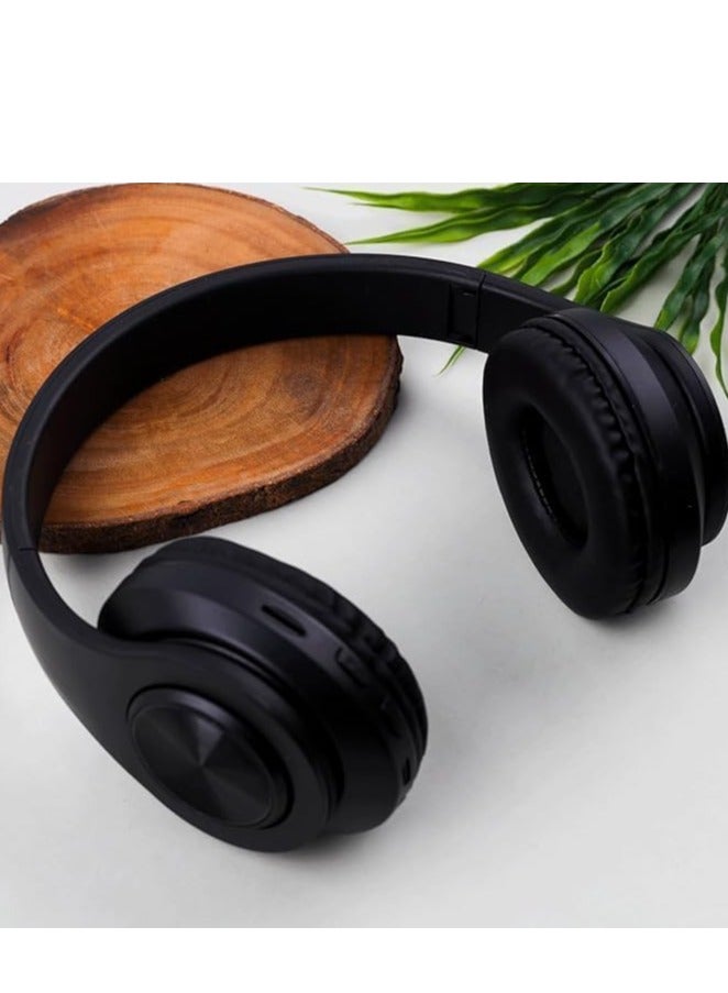 P39 Wireless Bluetooth Stereo Music Headphone Over-Ear with Memory Card Support, Built-in Microphone for Gaming, Laptop, Mobile, PC - Image 1