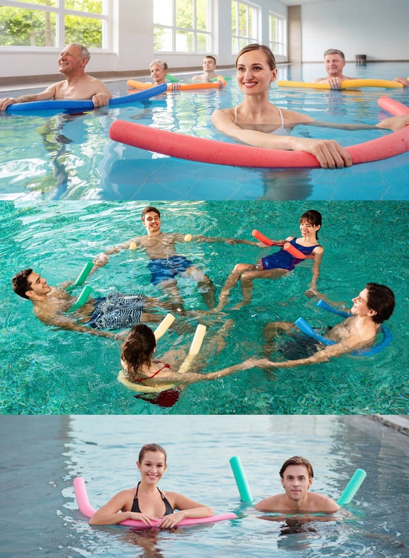 Wave Swimming Noodle Swim Pool Noodle, Water Float Aid Noodles Foam Float, Suitable for Children and Adult, Kids Floatation Device Flexible Strong Noodle Swim Support, Solid Foam Swimming Stick - Image 2