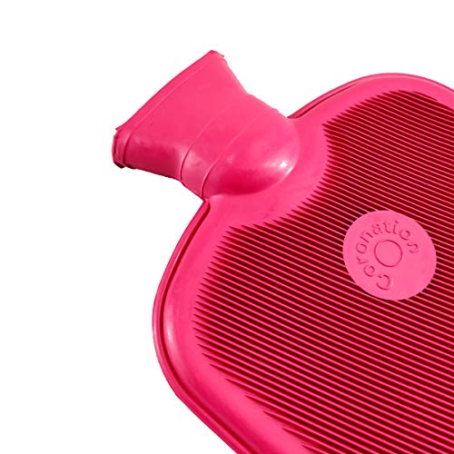 Coronation 1.5 Litres Leakproof Rubber Hot Water Bottle for Pain Relief One Side Ribbed (Backpain, Neckpain, Stomachpain) (Pink) - Image 5