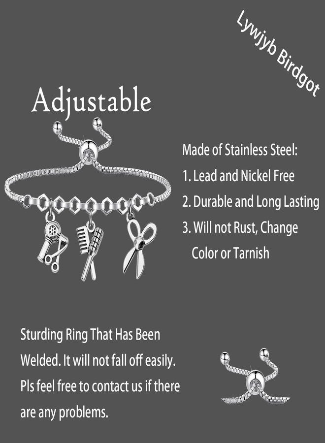 لوجيب بيردجوت سوار تصفيف الشعر من Lywjyb Birdgot، مجوهرات لمصففي الشعر، هدية تخرج في مجال التجميل للنساء (بطاقة تهنئة لمصفف الشعر) - Image 3