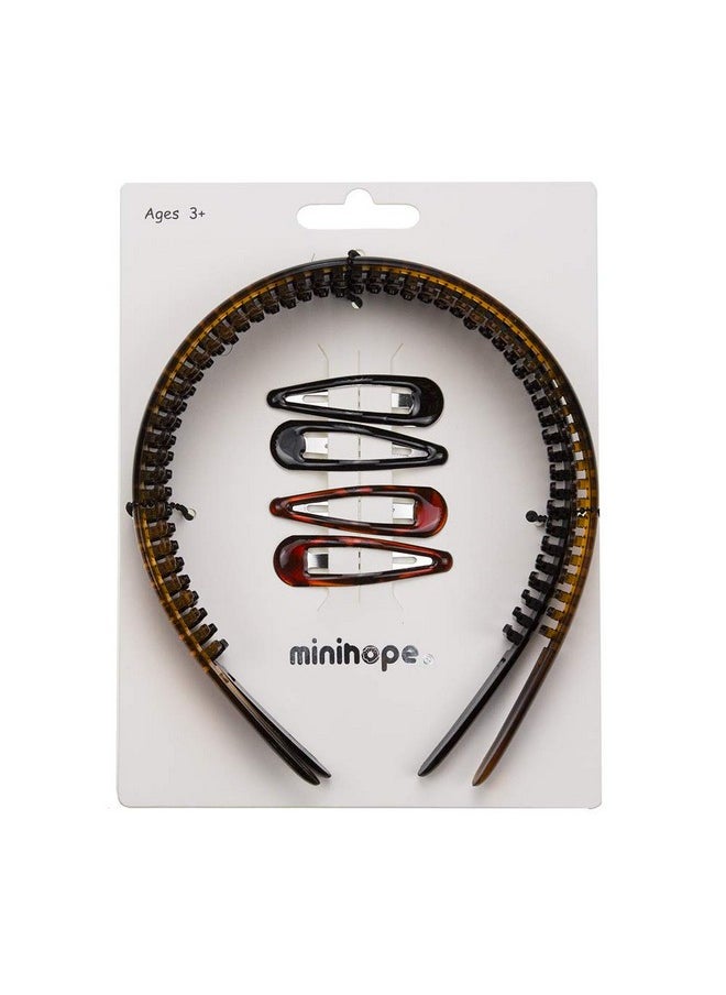 minihope - Headband With Teeth For Womenplastic Headbands 2 Countsnap Hair Clips For Women 4 Count.… - Image 1