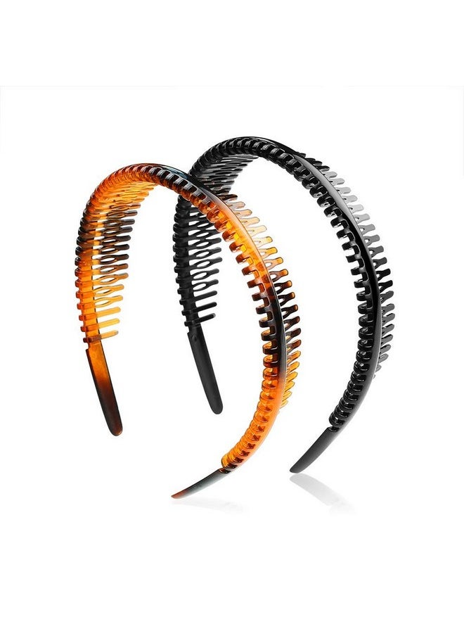 minihope - Headband With Teeth For Womenplastic Headbands 2 Countsnap Hair Clips For Women 4 Count.… - Image 1