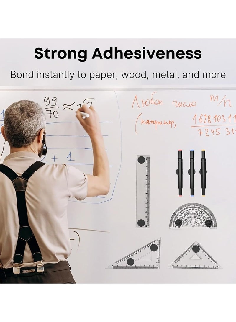 60-Piece Round Magnet Stickers - Strong Flexible Refrigerator Magnets for Photos, Notes, Whiteboard & Kitchen Organization, DIY and Craft Back Stickers - Image 3