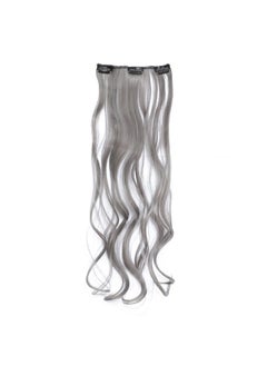 SWACC SWACC Women 20 Inches Curly Full Head 7 Separate Pieces Heat Resistance Synthetic Hair Clip in Hair Extensions (Grey)  - Image 5