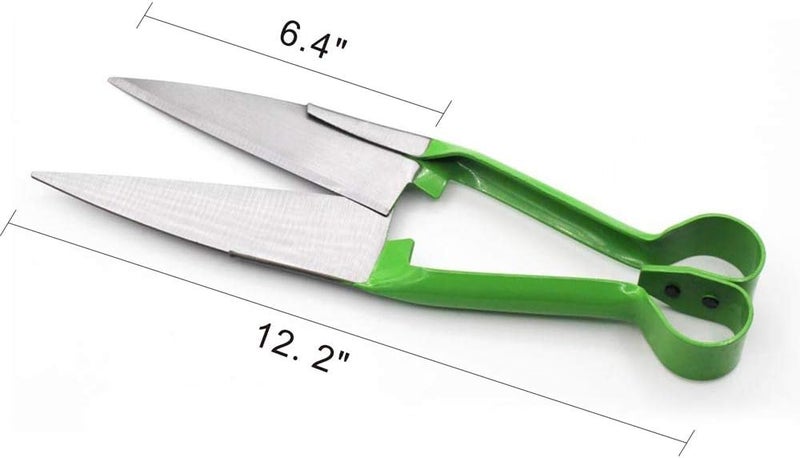 LCDCM Sheep Shear Grass Shear Alpaca Shears R Shaped Design For Large Thick-Haired Animal Grooming (Green) - Image 2