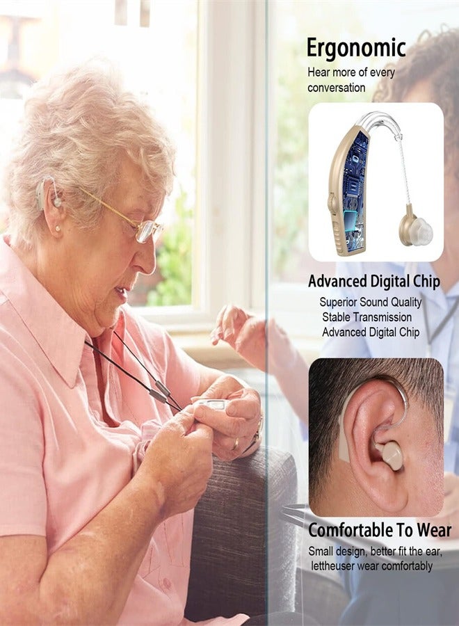 Hearing Aids Hearing Amplifiers Hearing Aids for Seniors Rechargeable with Noise Cancelling-Hearing Aid for Hearing Loss Hearing Amplifier for Seniors(1 Pair) - Image 4