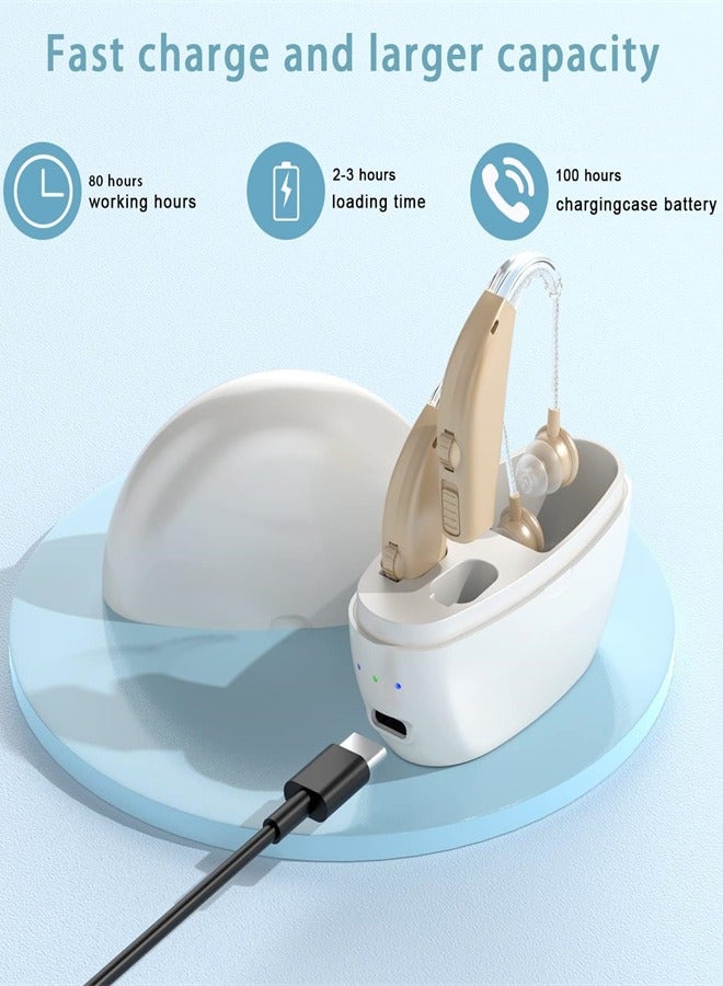 Hearing Aids Hearing Amplifiers Hearing Aids for Seniors Rechargeable with Noise Cancelling-Hearing Aid for Hearing Loss Hearing Amplifier for Seniors(1 Pair) - Image 3