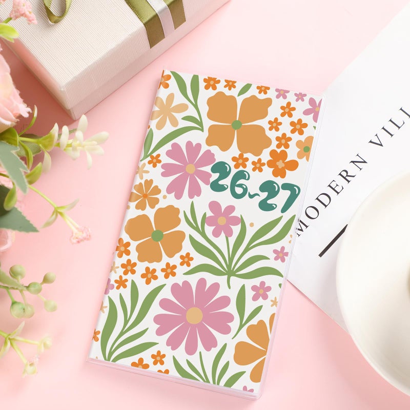 ReliThick 2026-2027 Pocket Calendar for Purse Small Monthly Planner for Women Colorful Academic Handy Weekly Pocket Planner Journal Notebook Christmas New Year Gift Sister Friends Women - Image 4