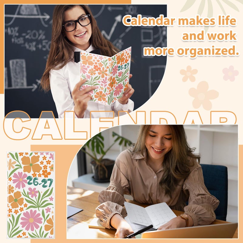 ReliThick 2026-2027 Pocket Calendar for Purse Small Monthly Planner for Women Colorful Academic Handy Weekly Pocket Planner Journal Notebook Christmas New Year Gift Sister Friends Women - Image 5