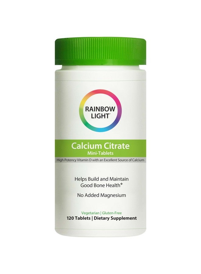 Rainbow Light Calcium Citrate Mini-Tablets With Vitamin D, Dietary Supplement Provides High-Potency Bone Health Support, With Calcium and Vitamin D, Vegetarian and Gluten Free, 120 Count - Image 1