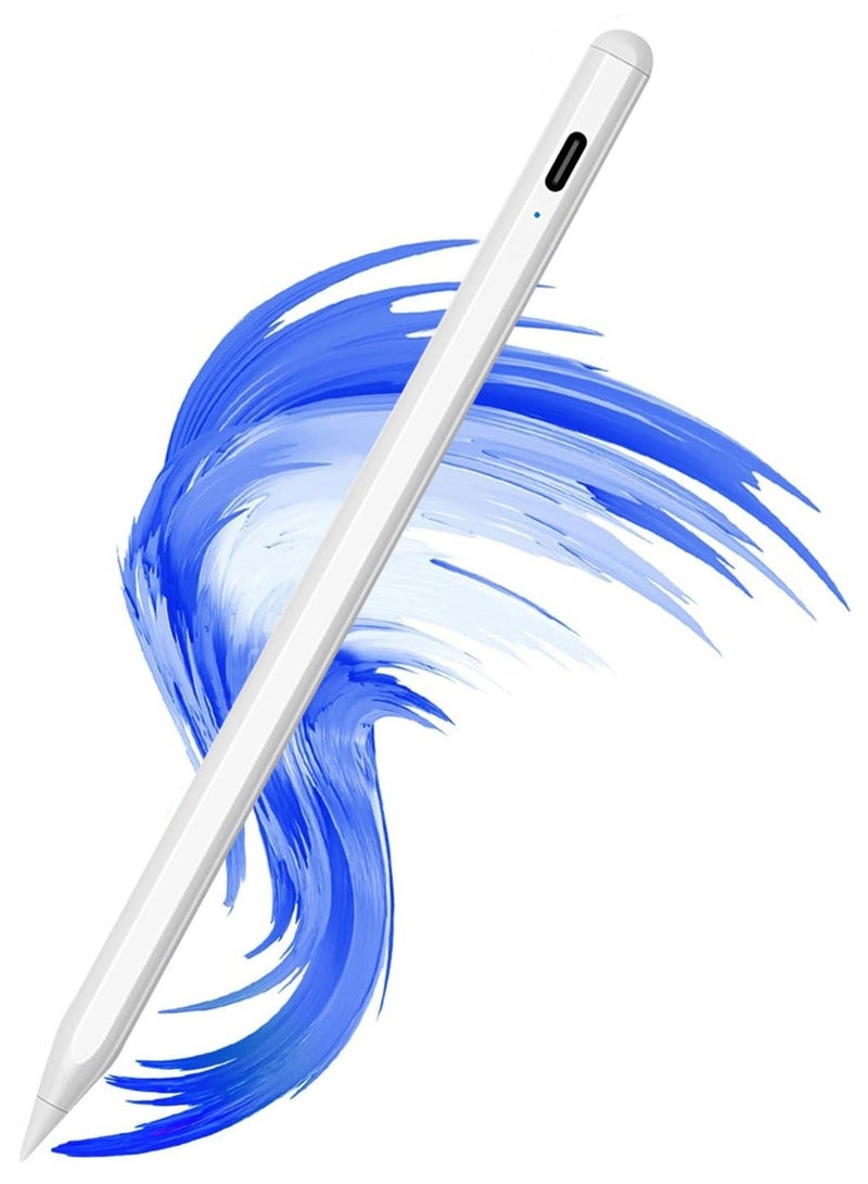 Asan Ge iPad Pencil for iPad 9th & 10th Generation with Palm Rejection, Stylus Pen Compatible with Apple iPad【2018-2022 All Gen】, iPad 6/7/8/9/10, iPad Pro 11/12.9-inch, iPad Mini 5/6, iPad Air 3/4/5 (White) - Image 1