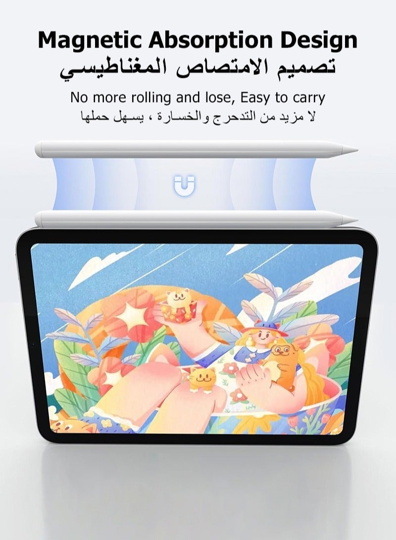 Asan Ge iPad Pencil for iPad 9th & 10th Generation with Palm Rejection, Stylus Pen Compatible with Apple iPad【2018-2022 All Gen】, iPad 6/7/8/9/10, iPad Pro 11/12.9-inch, iPad Mini 5/6, iPad Air 3/4/5 (White) - Image 3