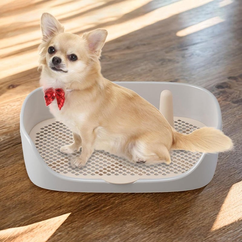 Dog Toilet Training Potty Tray, Pet Pan Bedpan Training Pads Holder, Gray 40x30x11cm - Image 3