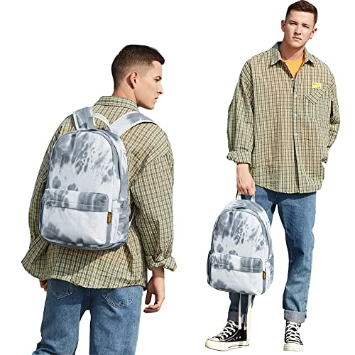 mygreen Canvas School Bag Backpack Girls Ranibow Style Unisex Fashionable Canvas Zip Backpack School College Laptop Bag for Teens Girls Students - Image 3