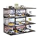 cxiiuui 164 Scale Display Case 4 Layers 20 Parking Spaces Parking Garage Moldel for Diecast Toy Car Display Case with LED Light Collection Gift - Image 3