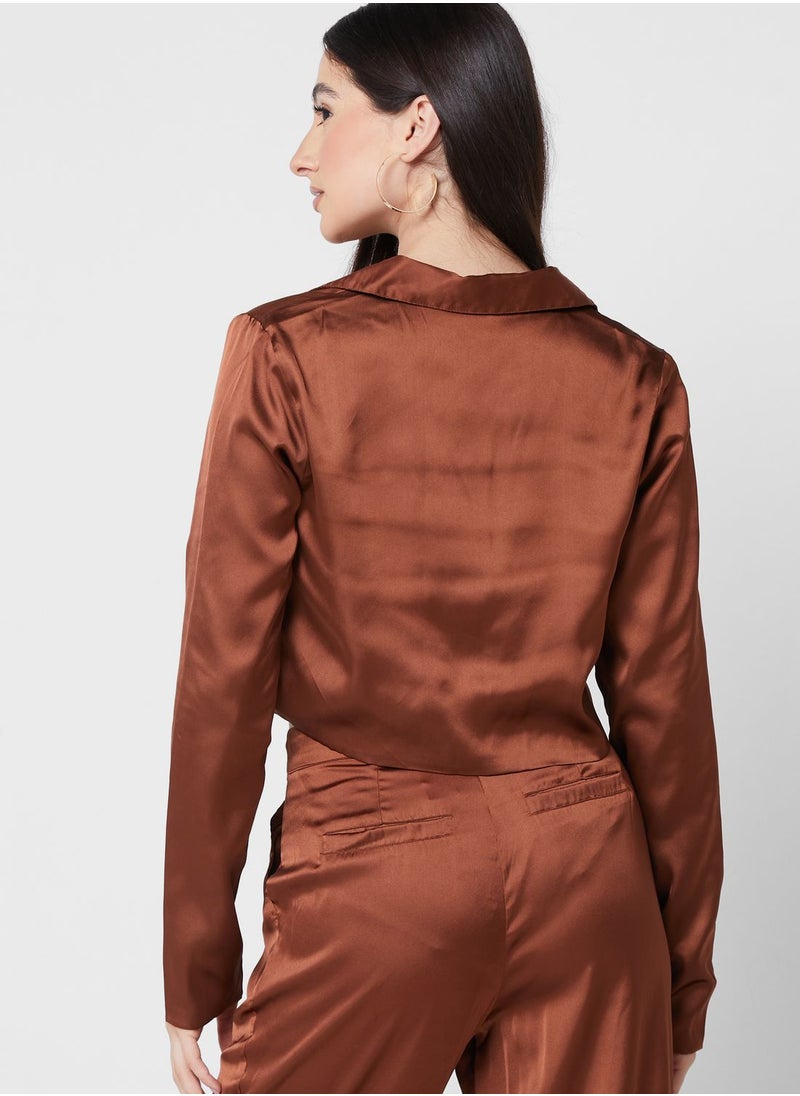 NOISY MAY - Crop Knitted Blazer - Image 1
