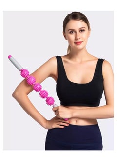 SportQ Shuhuangya Shop Muscle Roller Foam Roller, Massage Stick with Hook, Rotating Roller Massager for Body Muscle Removal, Lifting Release, Legs, Quads, Leg Neck, Durable Roller for Massage  - Image 1