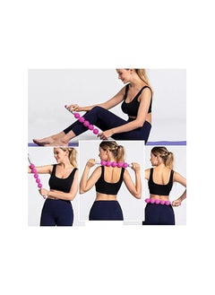 SportQ Shuhuangya Shop Muscle Roller Foam Roller, Massage Stick with Hook, Rotating Roller Massager for Body Muscle Removal, Lifting Release, Legs, Quads, Leg Neck, Durable Roller for Massage  - Image 4