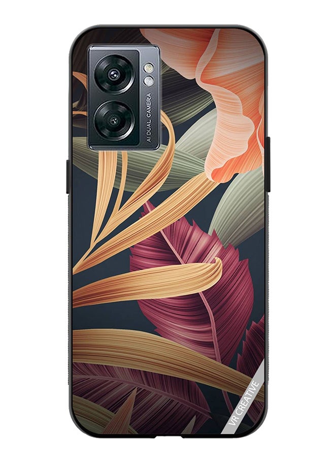 VR CREATIVE Protective Case Cover For Oppo A57 5G Leaf 02 Design Multicolour  - Image 1