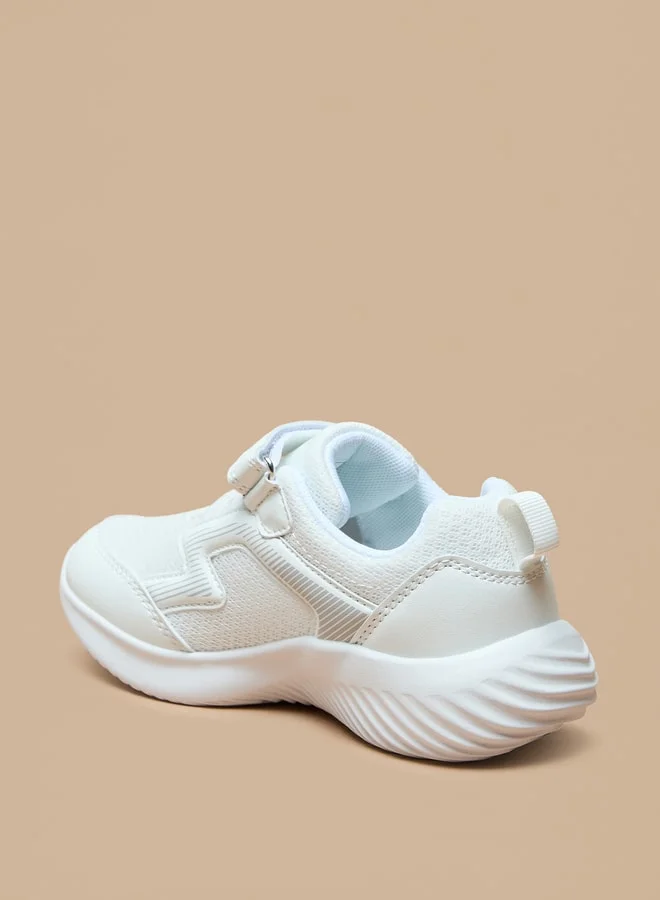 شو اكسبرس Textured Sneakers with Hook and Loop Closure