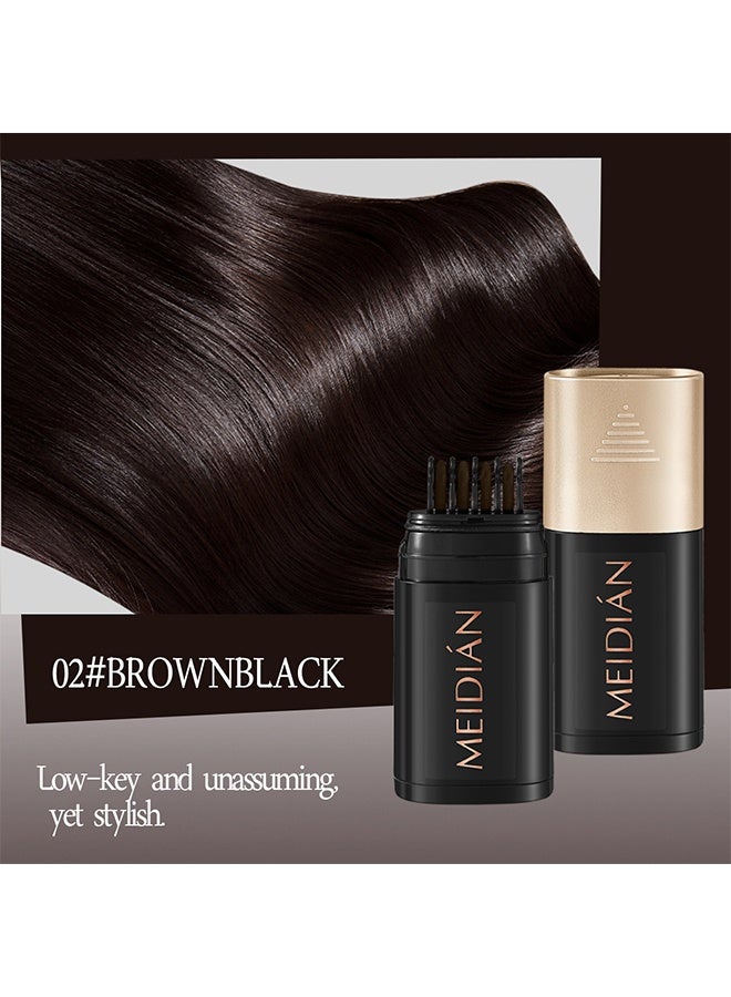 Meidián White Hair Covering Pen, Root Touch Up, Instantly Hairline Shadow Gray Touch-up Cover Up, Multi-Functional Quick Covering Gray Hair& Beard,Long-Lasting Waterproof Temporary Touchup Stick 02#BrownBlack - Image 2