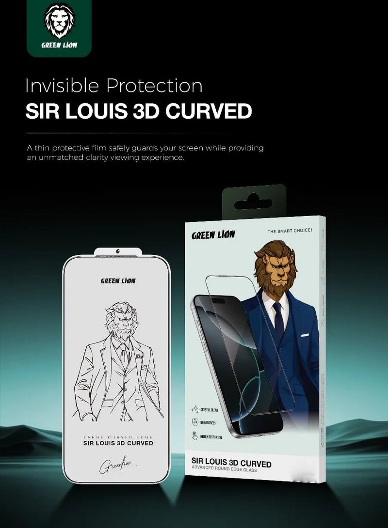 GREEN LION iPhone 17 Air Glass / Screen Protector / Sir Louis 3D Curved Advanced Round Edge Glass - Image 2
